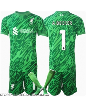 Liverpool Alisson Becker #1 Portiere Maglia Gara Trasferta Repliche 2024-25 Bambino